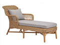 Tumbonas de ratán 190x78x95 cm - ratán natural y beige claro - diseño clásico con respaldo elevado y asiento acolchado