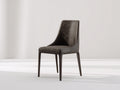 Sillas de comedor tapizada 49x56x90 cm - marrón oscuro - diseño moderno con respaldo alto