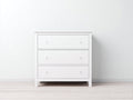 Cómoda de madera 100x40x85 cm - blanca - estilo moderno con 3 cajones